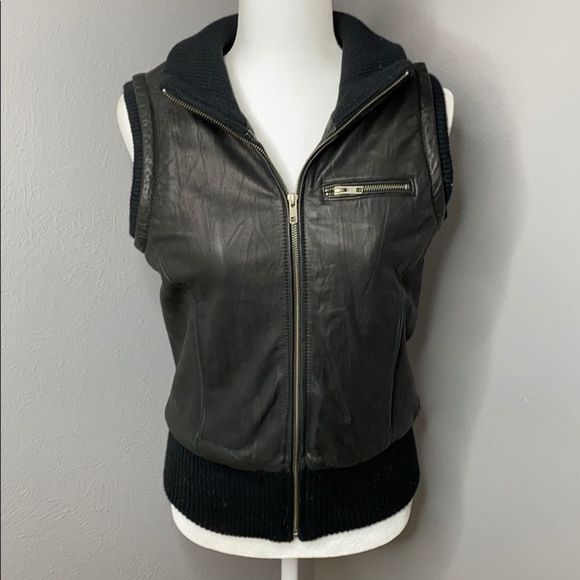 Emu Jackets & Blazers - Emu Swansea Black Leather Vest SZ S